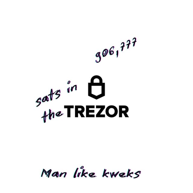 SATS IN THE TREZOR 906,777