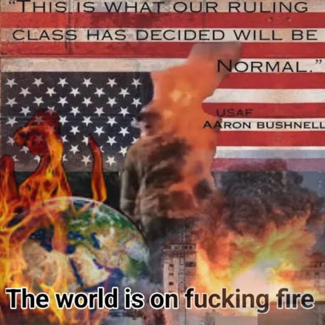 The world is on fucking fire.