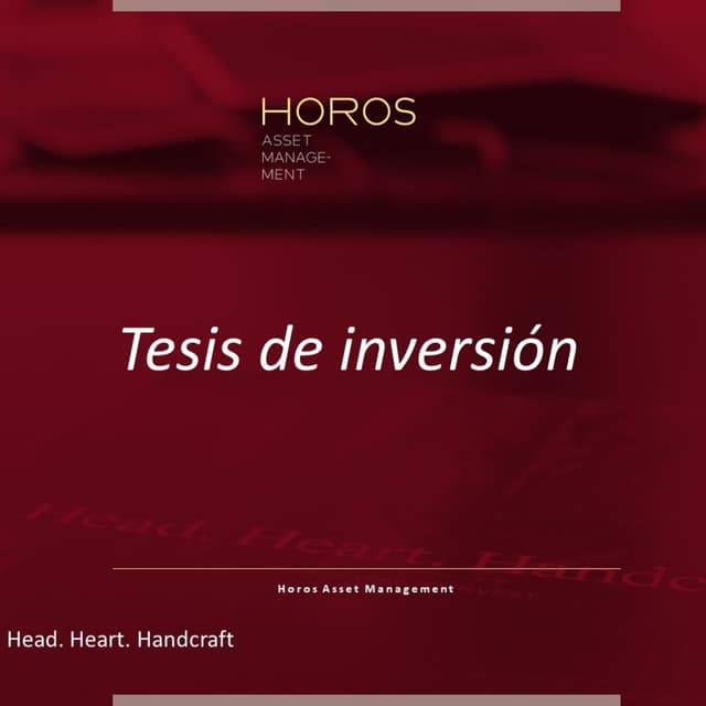 Tesis de inversión